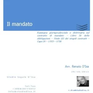 Mandato con o senza rappresentanza