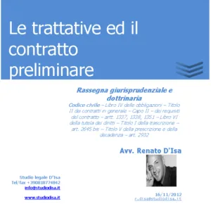 Preliminare di vendita di bene gravato da usufrutto