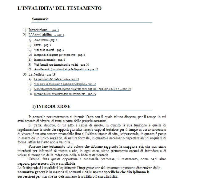 Invalidità del testamento: annullabilità e nullità