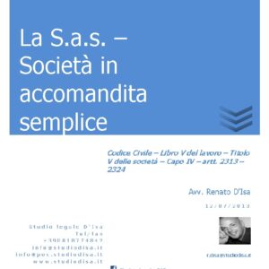 S.a.s. – Società in accomandita semplice