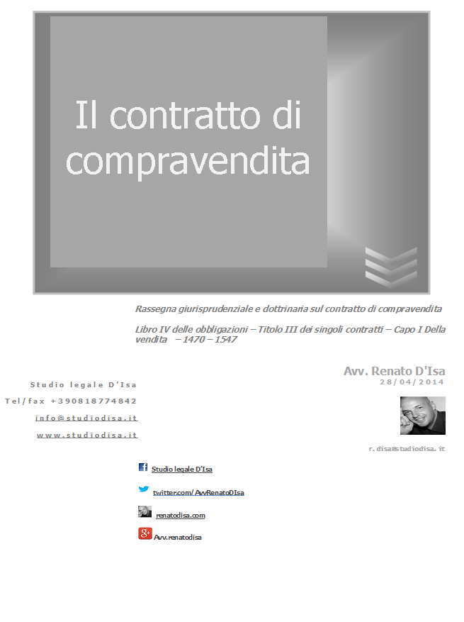 Il contratto di compravendita