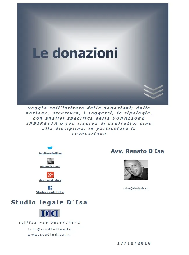 ll modus costituisce un elemento accessorio degli atti di liberalita’