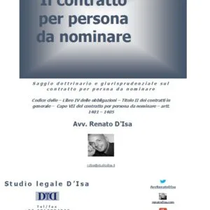 Contratto per persona da nominare