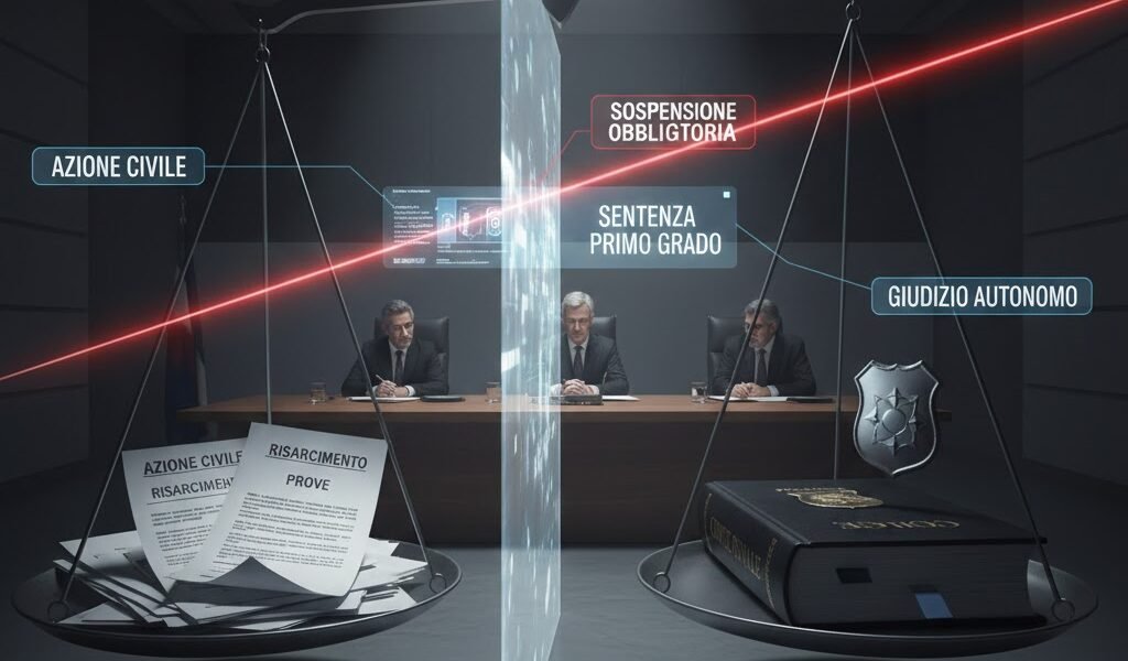 Giudizio civile sospeso solo per interferenza penale Giudizio civile sospeso solo per interferenza penale