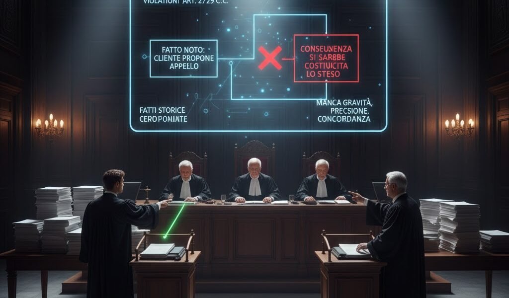 Presunzioni precise concordanti e responsabilità avvocato