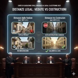 Distanze vedute-costruzioni tutela riservatezza vs salubrità