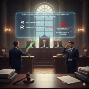 Correzione errori materiali: difetto corrispondenza grafica