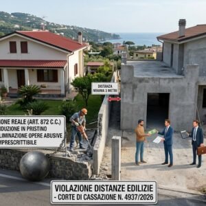 Violazione distanze edilizie riduzione in pristino reale Violazione distanze edilizie riduzione in pristino reale