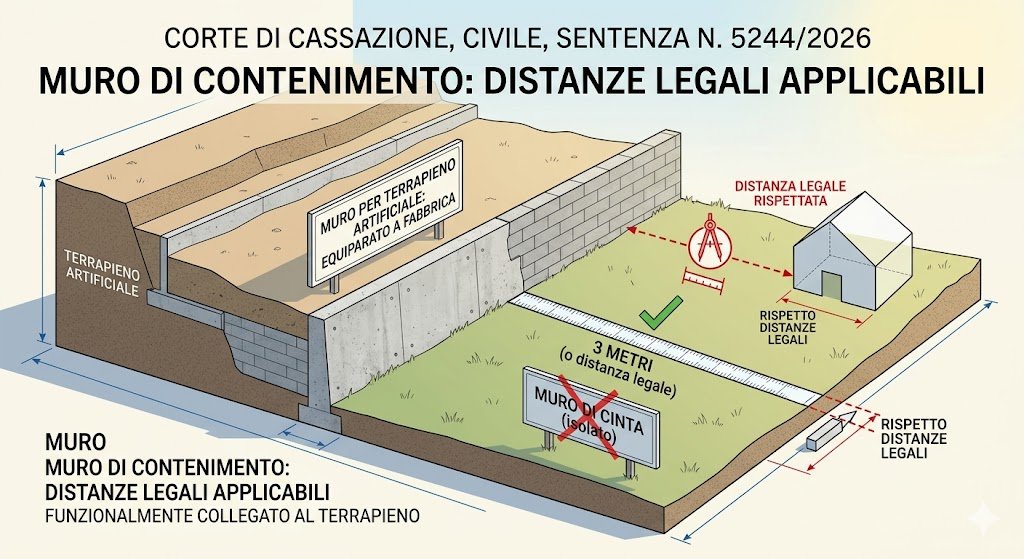 Distanze: Muro su terrapieno artificiale è costruzione Distanze: Muro su terrapieno artificiale è costruzione