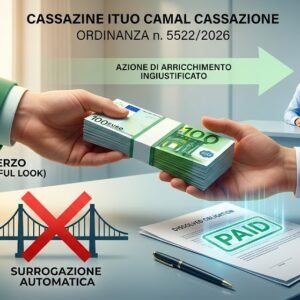 Cassazione ed il pagamento del terzo e arricchimento. Cassazione ed il pagamento del terzo e arricchimento.