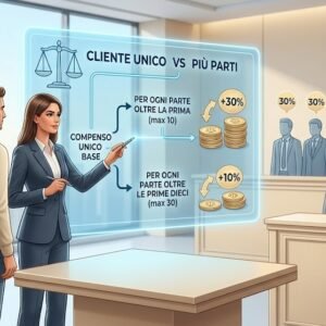 Aumento compenso avvocato per pluralità controparti Aumento compenso avvocato per pluralità controparti