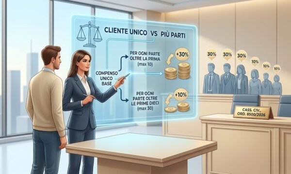 Aumento compenso avvocato per pluralità controparti