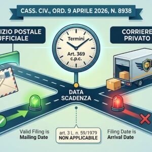 Niente “data spedizione” se il ricorso è via corriere privato Niente “data spedizione” se il ricorso è via corriere privato