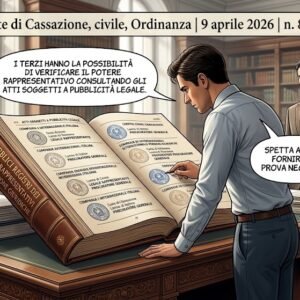 Rappresentanza onere della prova e i pubblici registri Rappresentanza onere della prova e i pubblici registri
