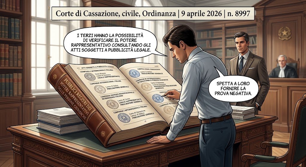 Rappresentanza onere della prova e i pubblici registri Rappresentanza onere della prova e i pubblici registri