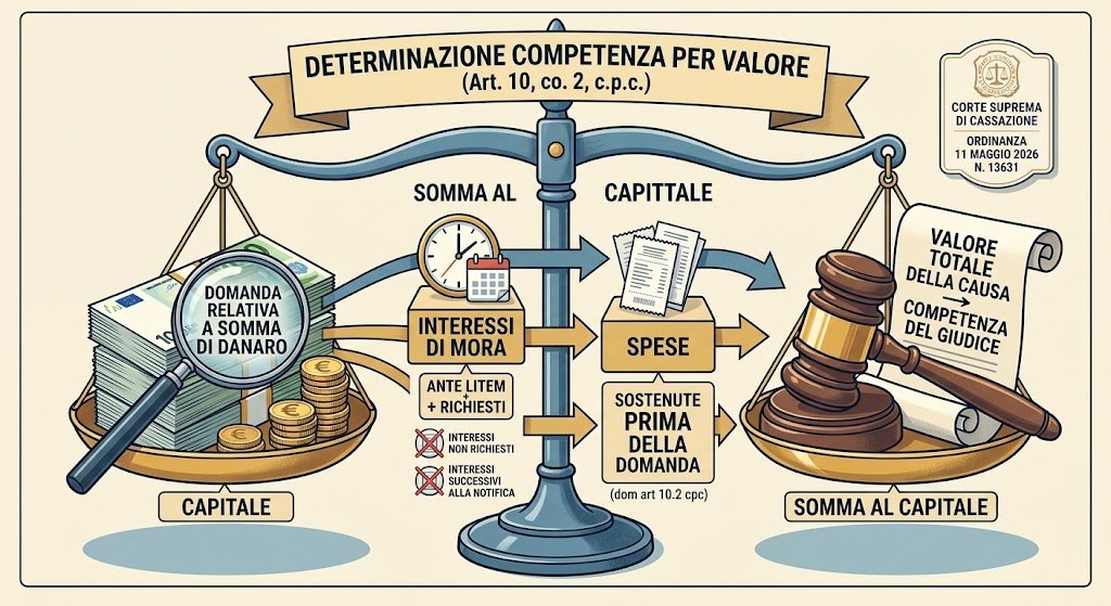 Competenza valore: capitale, interessi e spese ante litem Competenza valore: capitale, interessi e spese ante litem